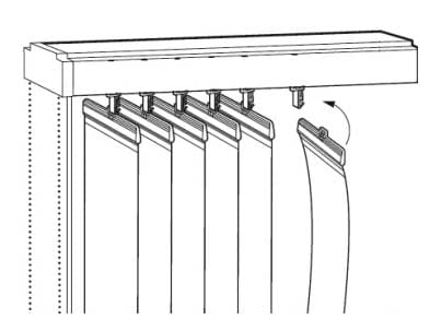 Схема установка вертикальных жалюзи из пластика